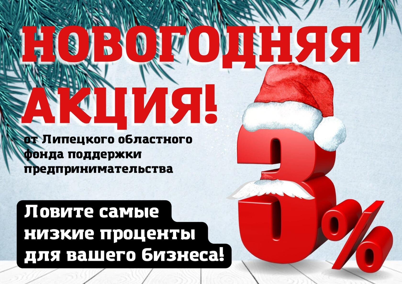 Новогодняя акция до 20 декабря от Липецкого областного фонда.