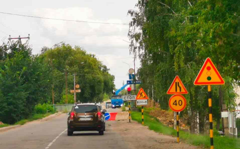 Ремонт моста через реку Усмань